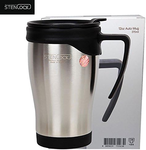 12 Ounce Double Wall Insulated Safe Polypropylene Without BPA and Stainless Steel Mug, At Home, Office, School, For Travel, Slide Lid and Handle Coffee Mug Cup