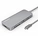 Lenovo USB C Hub, Type C Hub Adapter 3.1 With USB C Charging Port, HDMI, 2 USB 3.0 & 1 USB 2.0 Ports, SD Card Reader, Compatible For Type C Devices, Grey