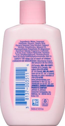 johnson's baby lotion travel size