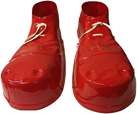 16" Jumbo Giant Red Plastic Clown Shoe Covers Shoes Clunkers Costume Accessory