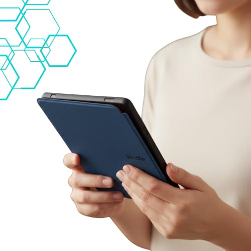 Capa Para Kindle 11ª Geração 2024 e 2022 (C2V2L3 e RS23CV) 6 Polegadas Sistema de Hibernação - Fechamento Magnético (Azul Marinho)