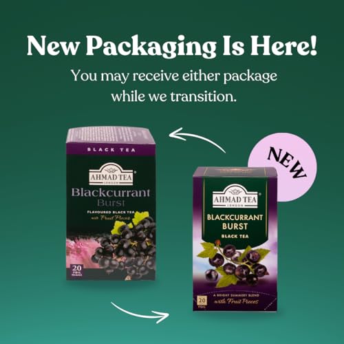 AHMAD TEA BLACKCURRANT BURST BLACK TEA, 20-COUNT BOXES (PACK OF 1)