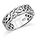 Mimi Sterling Silver Woven Celtic Knot Trinity Band Ring