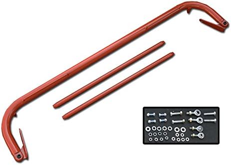 47"-52.5" Adjustable Universal Seat Belt Harness Bar Kit (Red)
