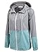 SoTeer Women's Waterproof Raincoat Outdoor Hooded Rain Jacket Windbreaker (Lake Blue S)