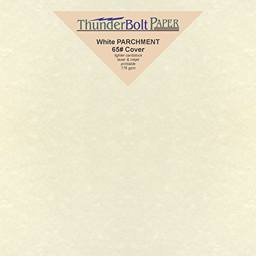 150 White Parchment 65lb Cover Weight Paper - 6" X 6" (6X6 Inches) Square Scrapbook Album Size - Printable Cardstock Colored Sheets Old Parchment Semblance