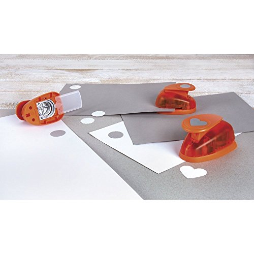 RAYHER Decorative Hole Punch Pointed Oval 2,54x1,27 cm, 1 Inch, Ideal for Paper/Card Up to 200 g/m², Orange, 3,81x1,91cm- 1,5 Zoll