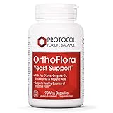 Protocol For Life Balance - OrthoFlora Yeast SupportTM - with PAU D'Arco, Oregano Oil, Black Walnut & Caprylic Acid to Support Healthy Intestinal Gut Flora, Digestive System, Detox - 90 Veg Capsules