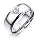 Lohome Titanium Steel Comfort Fit Smooth Surface Superman Wedding Band Ring for Men