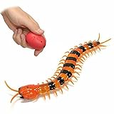 Giveme5 Infrared RC Centipede, Remote Control USB Infrared RC Centipede Tricky Simulation Scary Fake Centipede Toy Halloween Ornaments Props for Kids and Adults