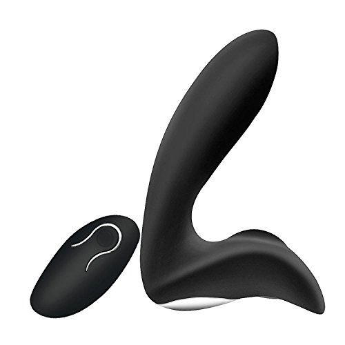 12 Speeds Prostate Massage Vibrator Wireless Remote Vibrators Toys for Men Plugs Male Masturbate Tshirt,Black