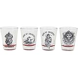 Sons of Anarchy 4pc Red Bottom Shot Glass Set