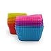 24 Packs Reusable Silicone Backing Cup Mold - Non-stick Heat Resistant (Up to 446F) Mini Food Grade Cupcake Liners/Muffins Cup Molds in storage Container, [6 Heart-Shaped Each with 4 Colors]