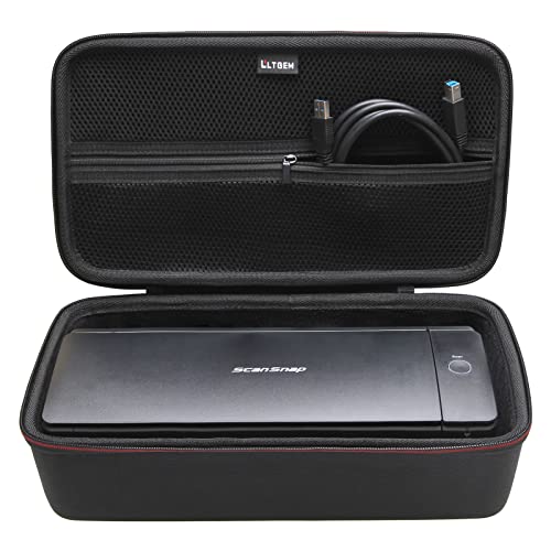 LTGEM Case Compatible with ScanSnap iX1300 Photo & Receipt Scanner or Doxie Pro DX400 Compact Scanner, Duplex Scanner Case, Black