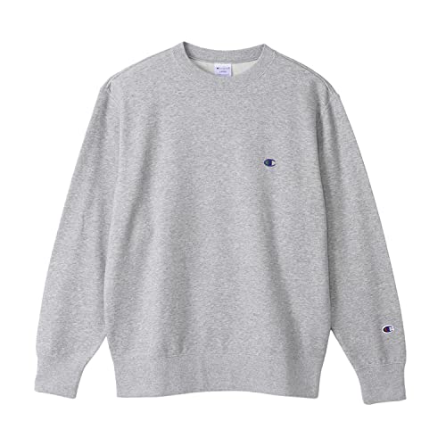スウェット 長袖 裏毛 刺繍 ワンポイントロゴ クルーネックスウェットシャツ ベーシック C3-W001Z-068-XXL