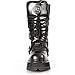 NEWROCK 373-S3 Ladies Black BIKER Leather Heel Boots 373 - S3 GOTH PUNK EMO ROCK 6