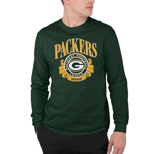 Junk Food NFL - Green Bay Packers - NFL Prep - Officially Licensed Adult Long S…