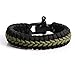 The Friendly Swede Paracord Bracelet with Microcord and D-Shackle - Adjustable Size (Army Green Small)