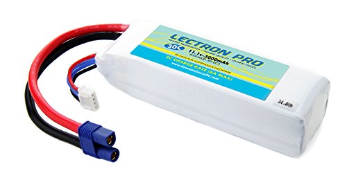 Lectron Pro 11.1 volt - 3000mAh 30C Upgrade Lipo with EC3 Connector for the Blade 350 QX