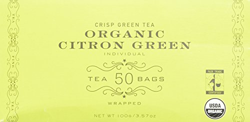 Harney and Sons Organic Citron Green, Flavored Green 50 Teabags per Box