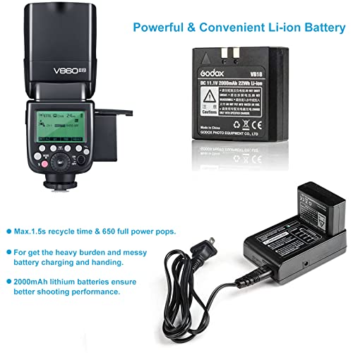 Godox V860IIN 2.4G TTL Lion Battery Camera Flash Compatible for Nikon