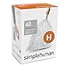 simplehuman Code H Custom Fit Recycling Liners, Drawstring Trash Bags, 30-35 Liter/8-9 Gallon, 3 Refill Packs (60 Count) clear