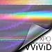 VViViD Black Holographic Vinyl Wrap Rainbow Finish Roll DIY Air-Release Adhesive Film (Sample (3