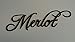 Merlot Wine Word Metal Wall Art Home Kitchen Decor