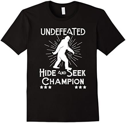 Mens Undefeated Hide And Seek Champion Bigfoot T-Shirt Medium Black