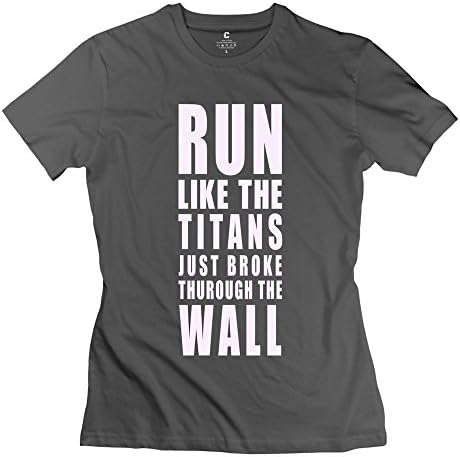 Next Style Women's Attack On Titan Run Thurough The Wall DeepHeather T Shirt