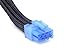 SilverStone Black Sleeved PSU Cable for One PCI-E 8pin (6+2) PP06B-2PCIE55