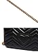 Quilted Purse Gold Metal Letters Shoulder Bag Leather Crossbody Lattice Handbag for Women &Girls Fashion (Large Black)