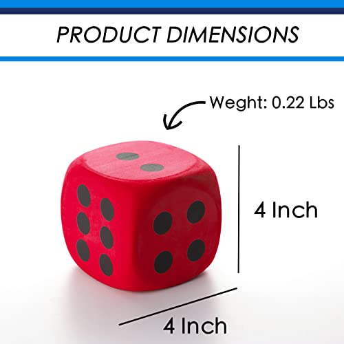 Jumbo Foam Yard Dice, Outdoor Games Giant Yard Lawn Games Set of 6 with