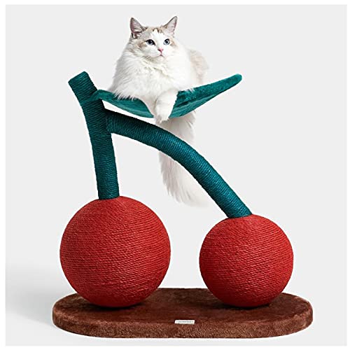 VETRESKA Large Cherry Cat Scratching Post with Hammock, Cat Scratcher