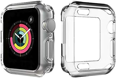 steanum Compatible with Apple Watch Case Series 4 40mm, Soft TPU Case Protective Case Scratch Resistant Ultra-Thin Cover（Transparent）