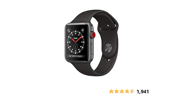 Apple Watch Series 3 (GPS + Cellular, 42mm) - Space Gray Aluminium Case  with Black Sport Band : Amazon.com.au