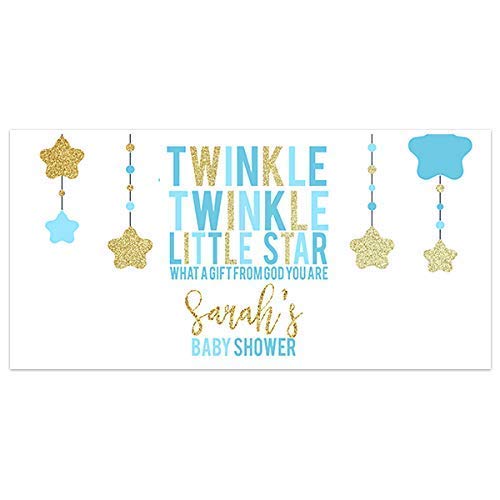 Amazon Com Twinkle Little Star Blue Baby Shower Banner