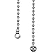 HESTYA 1 Meter Length Ceiling Fan Light Pull Cord Ball Beaded Metal Pull Chain Extension with Connector, 4 Sets (Silver)