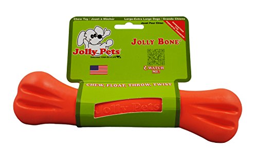 Jolly Pets 9-inch, Jolly Bone, Orange