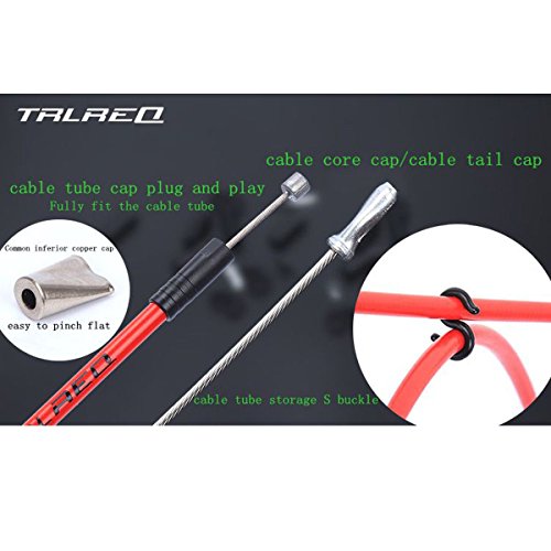 Bicycle Derailleur Cable Bike Shifting Cable Line Wire Hose Housing Set Bicycle Parts Accessories (Blue) - Thumbnail 4