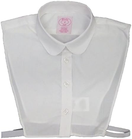 Blooks Womens Peter-Pan Collar Easy-Care Dickey - Half Shirt White M