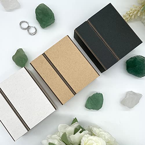 Gusisia 12 Pack Cardboard Jewelry Gift Box For Bracelets Packaging, Sturdy Jewelry Box with Inner Box For Earrings Necklaces Bangles Rings, Small Gift Box 4.1x3.7x1.7 Inch (Brown)