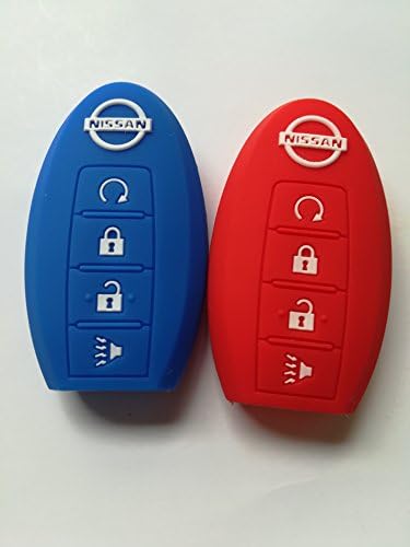 2pcs Replacement Protective Fob Key Case Cover Chains Bag Holder Key Jacket for 2017-2018 Nissan Murano Pathfinder Titan 4 Buttons