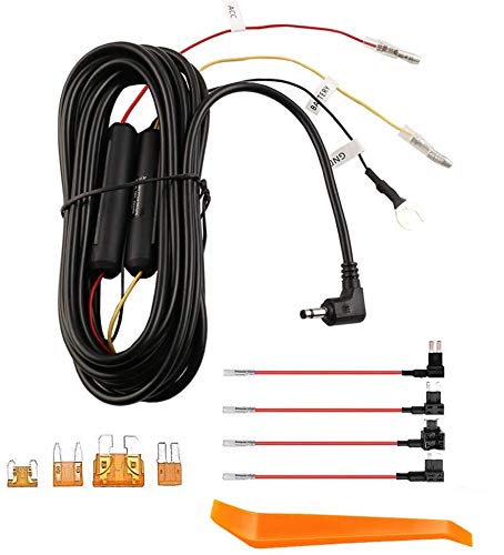 Hardwire Kit Cable ，Compatible with THINKWARE TWA-SH Dash Cams, Parking Mode Cable,Impact and Motion Detection, Alternative Power Supply from Fuse Box,Gift 8 Fuse Tap Cable（14.7 ft）