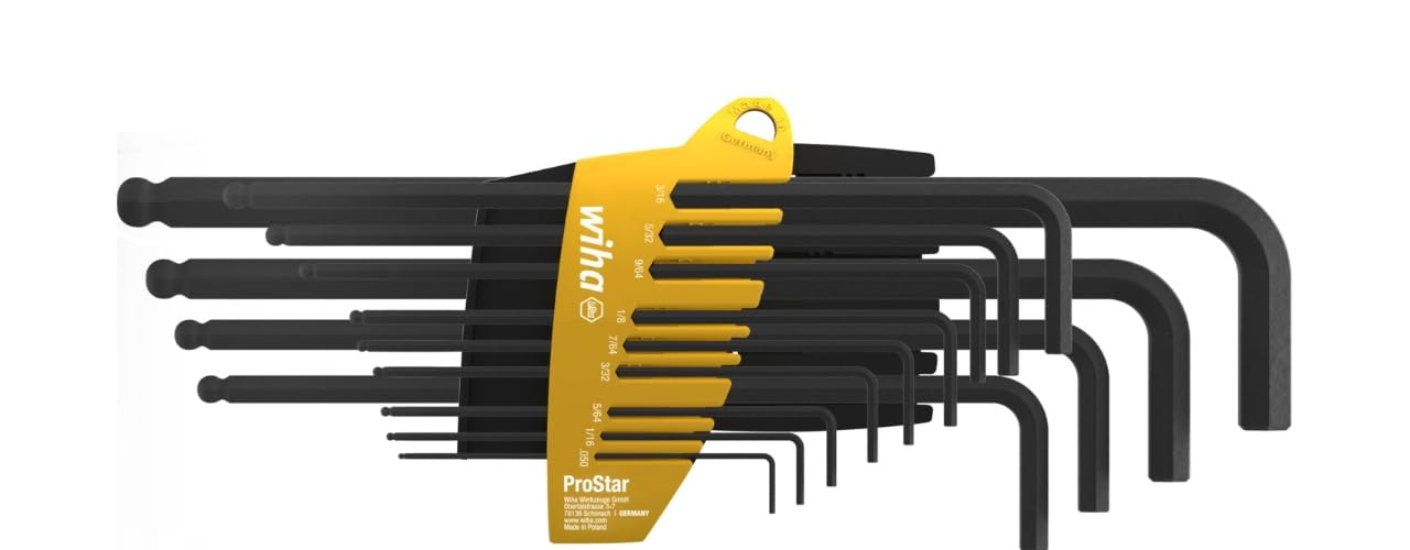 13pcs. Hexagonal Angled Screwdriver Set Wiha 24851 1.3/1.6/2/2.4/2.8/3.2/3.6/4/4.8/5.6/6.3/7.9/10mm