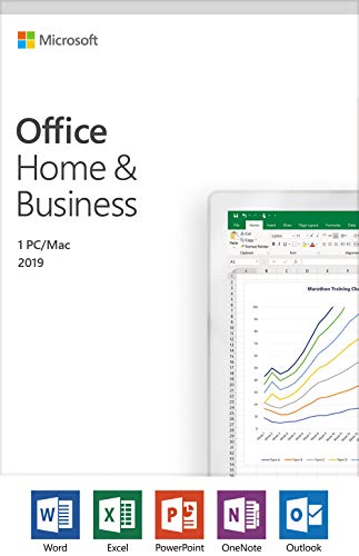 Microsoft Office Home and Business 2019 | 1 device, Windows 10 PC/Mac Activation Card by Mail