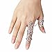 Knuckle Rings, Multiple Finger Stack Rings Adjustable Knuckle Chain Link Ring Bling Fashion Jewelry for Women Girls