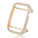 Callancity 44mm Metal Face Cover Plated Rose Gold Rhinestone Crystal Diamond Case Compatible with Apple Watch Series 4 for Men/Women (44MM Rose Gold)