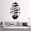 Sticker Mural Decal Barber Shop Autocollant Nom Chop Pain Decal Coupe De Cheveux Rasoirs Posters Vinyle Mur Art Stickers…