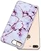 A-Focus Case for iPhone 8 Plus Case, iPhone 7 Plus Case Marble, IMD Stone Anti Scratch Anti Finger Slim Fit Flexible Silicone Case for iPhone 7 Plus 8 Plus 5.5 inch Matte Purple